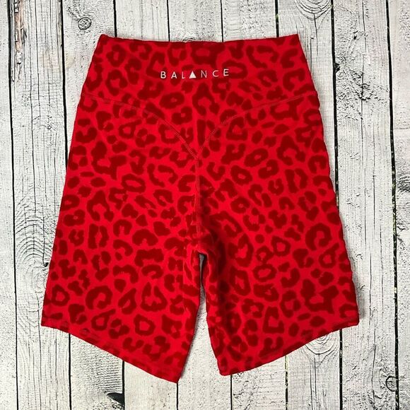 BALANCE ATHLETICA Lux Rider Biker Shorts Velvet Cheetah Print - Picture 2 of 4